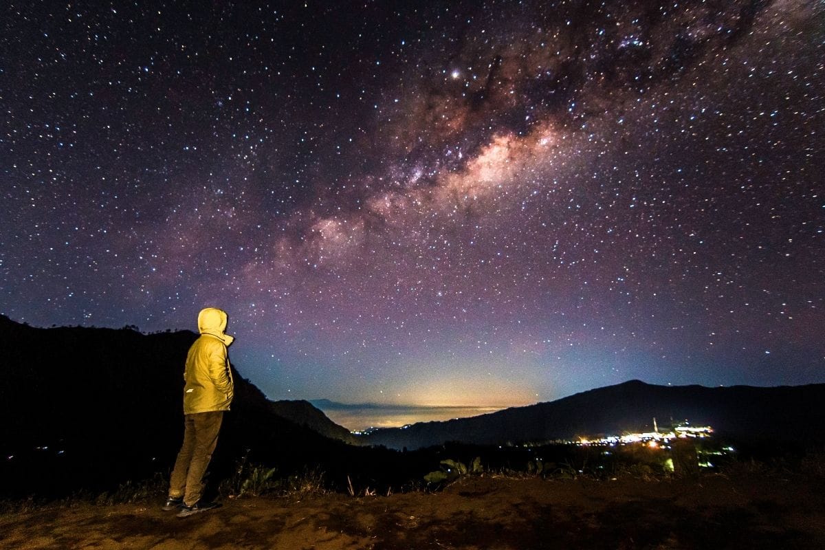 Mount Bromo Astrophotography expedition showing the Milky Way over the volcano