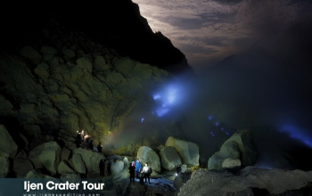 Blue fire Ijen Crater
