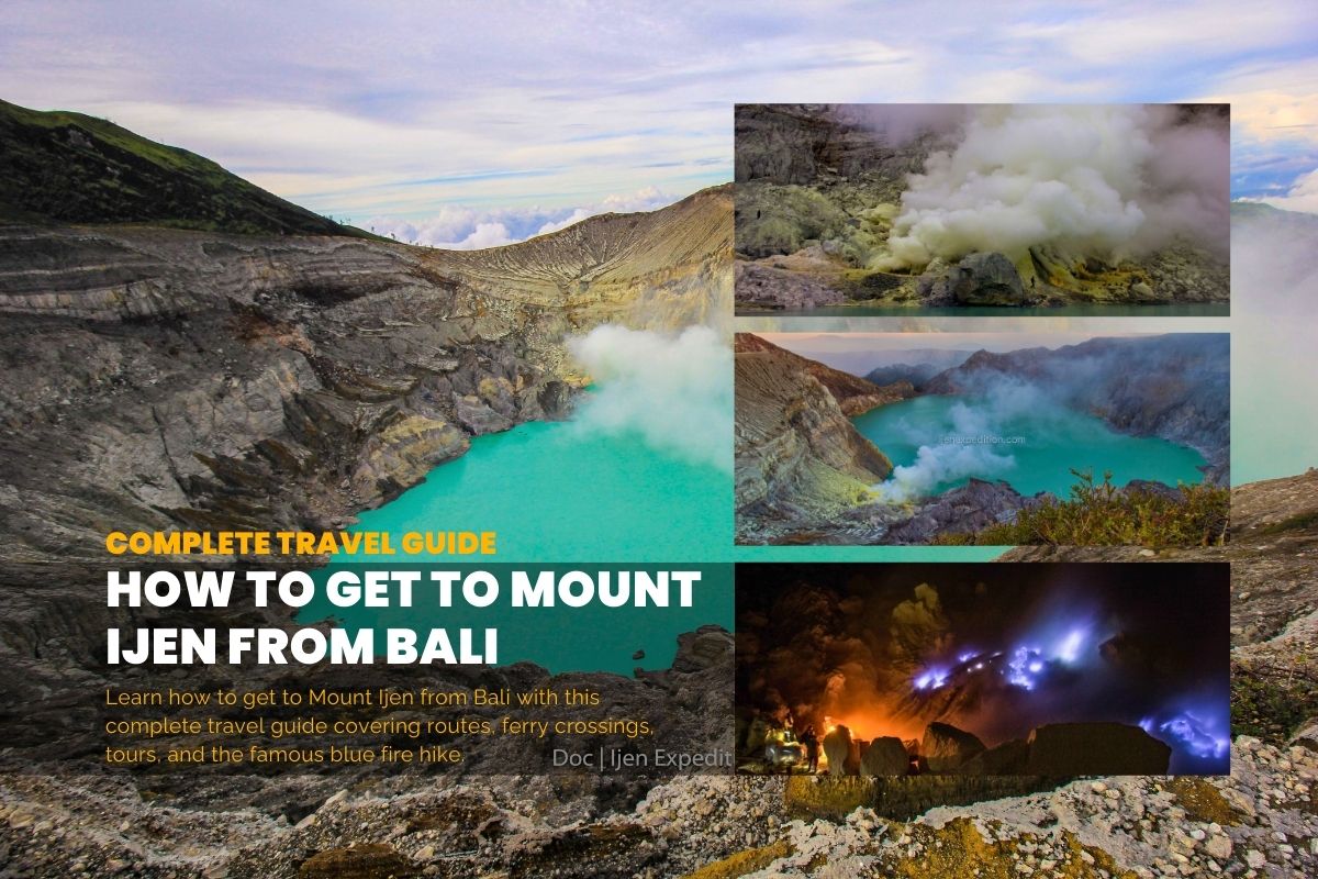 sunrise view of mount ijen crater lake east java indonesia
