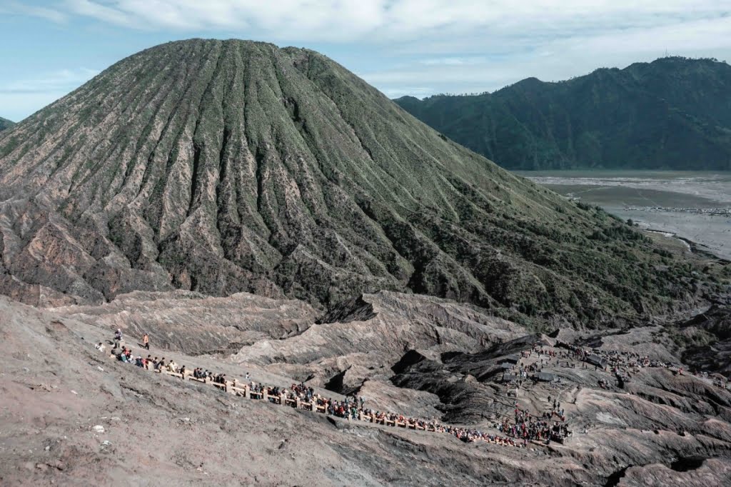 Mount Bromo active volcano in East Java Indonesia