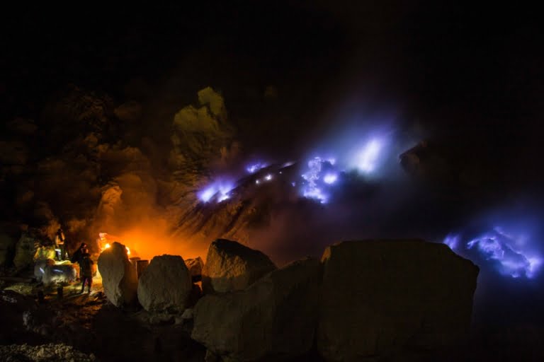 Blue fire in the world | The Blue Fire of Ijen Crater