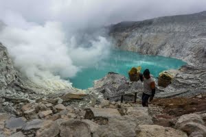 Kawah Ijen Volcano the Largest Acidic Lake in the World