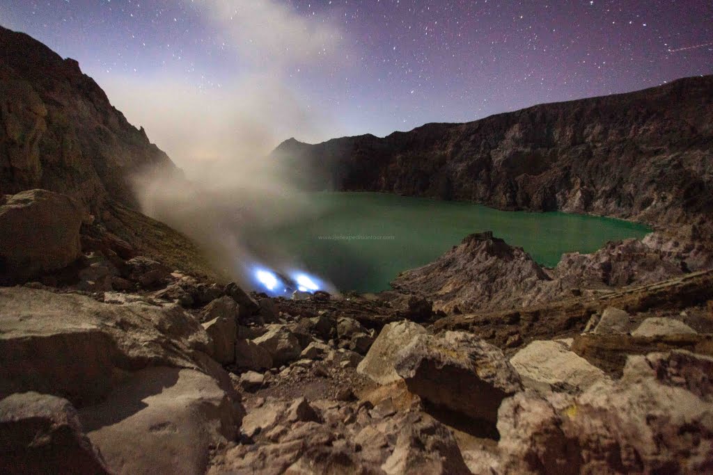 Kawah Ijen Volcano the Largest Acidic Lake in the World