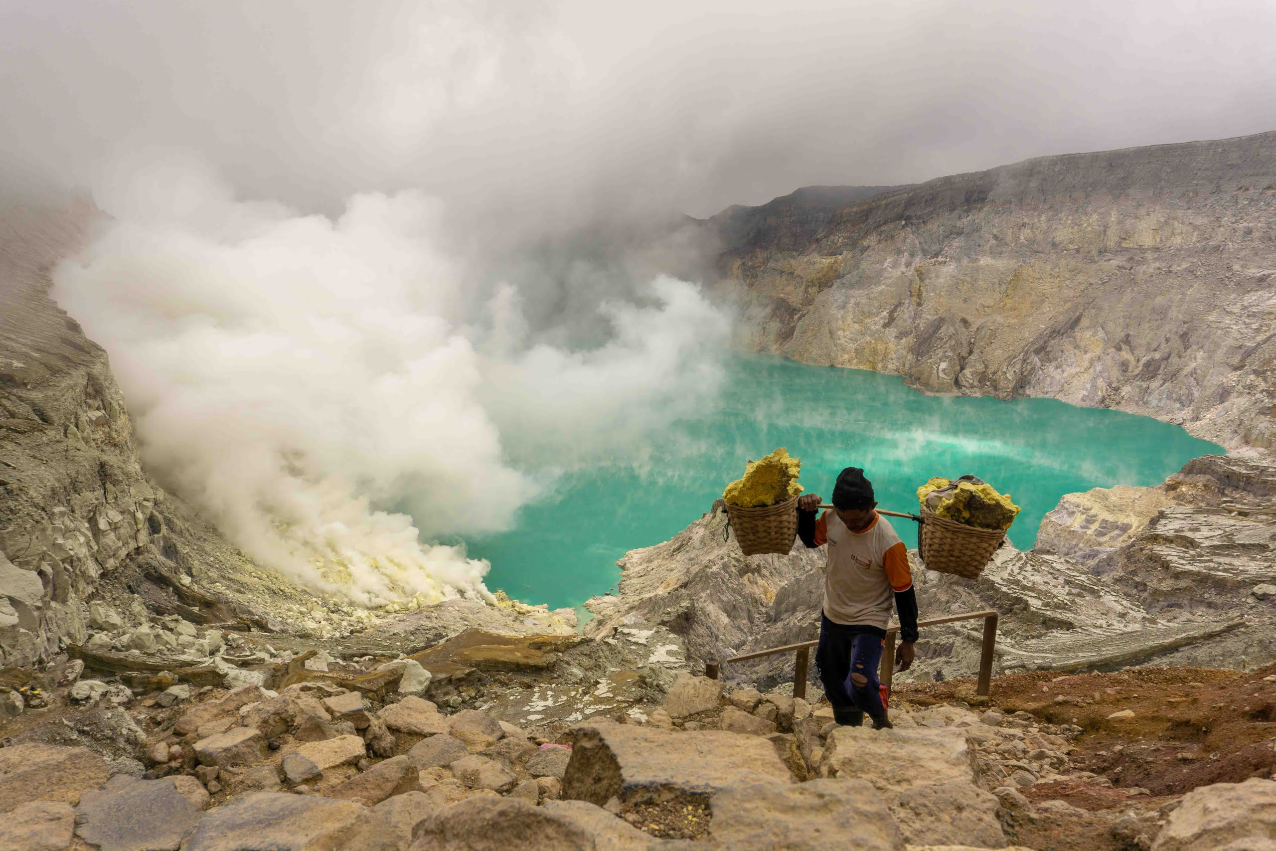 Ijen volcano East Java Indonesia | Ijen Blue fire