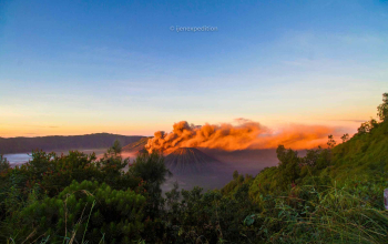 Mount Bromo sunrise view in East Java Indonesia