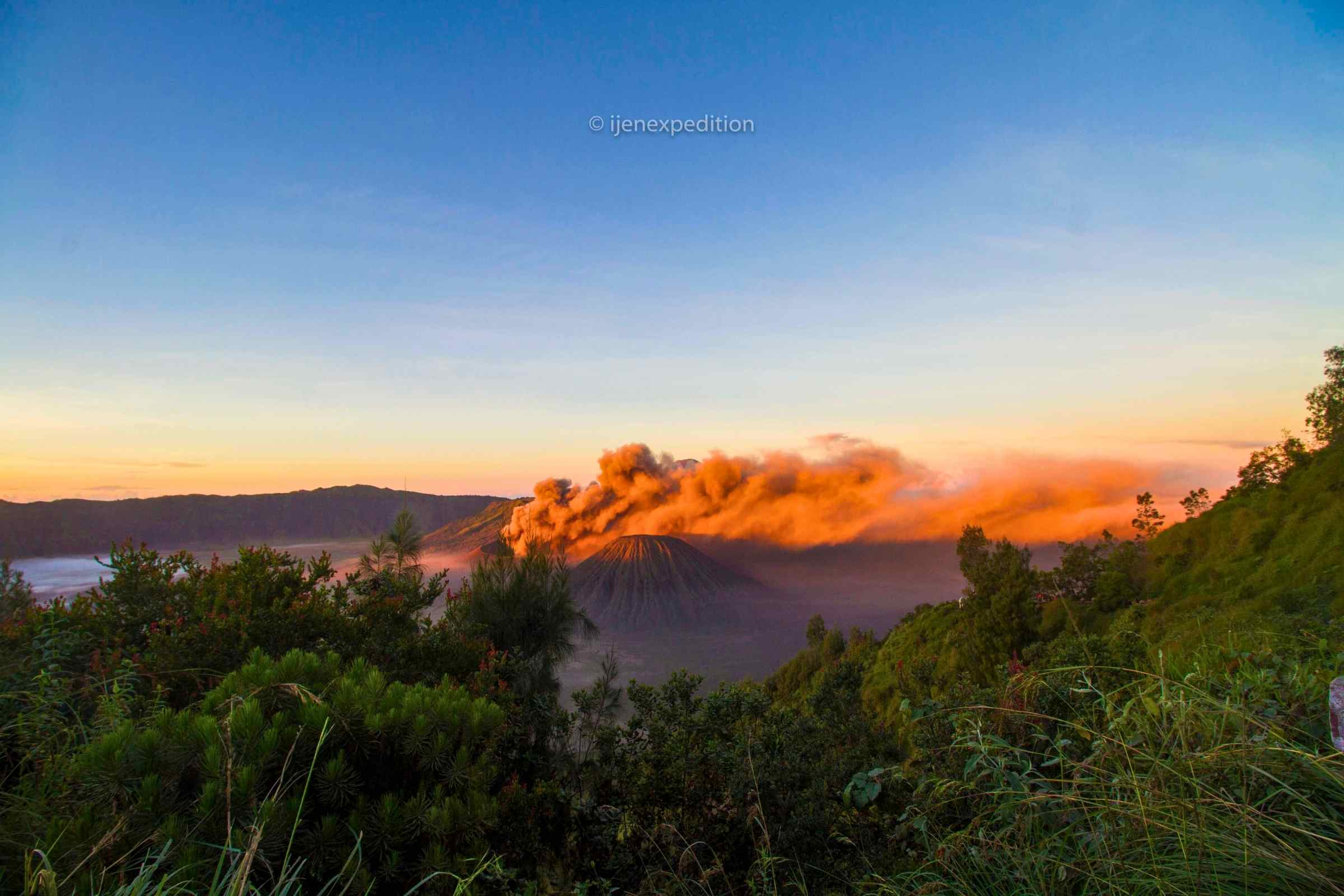 Mount Bromo sunrise view in East Java Indonesia