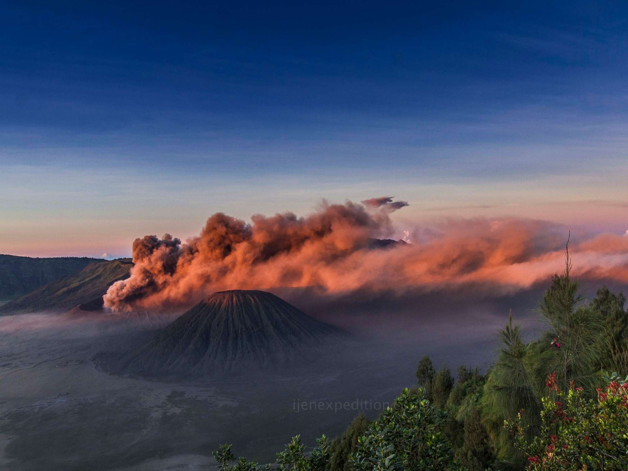 Mount Bromo sunrise view from Penanjakan viewpoint in East Java
