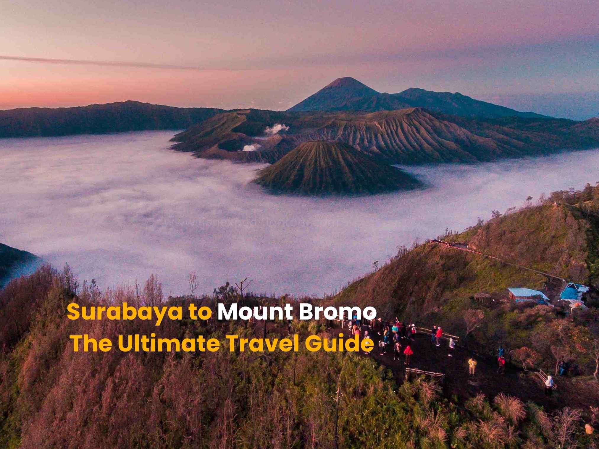 Surabaya to Mount Bromo sunrise panoramic view in Tengger Caldera