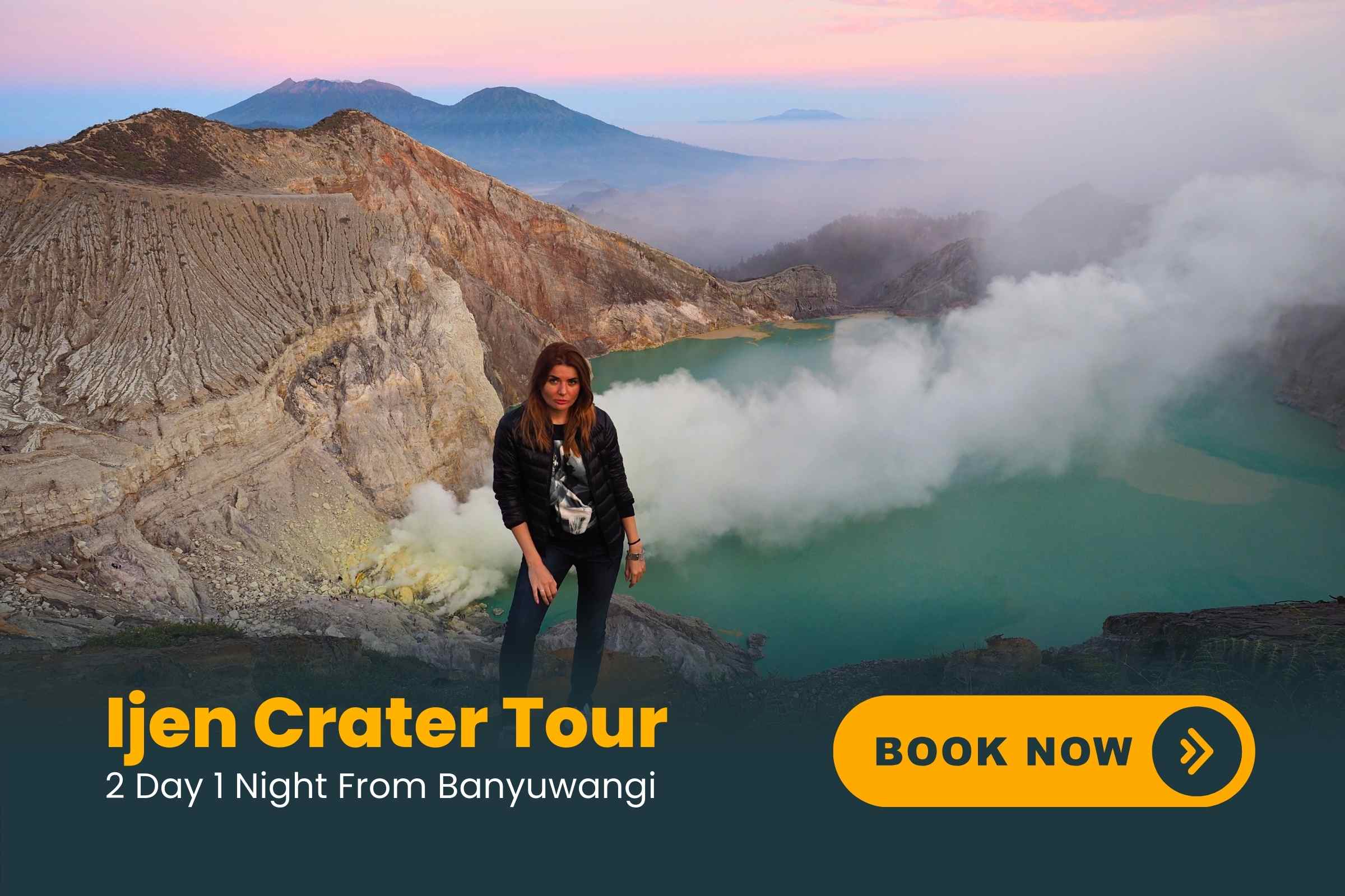 Ijen Crater Tour 2 Days 1 Night from Banyuwangi with blue fire view