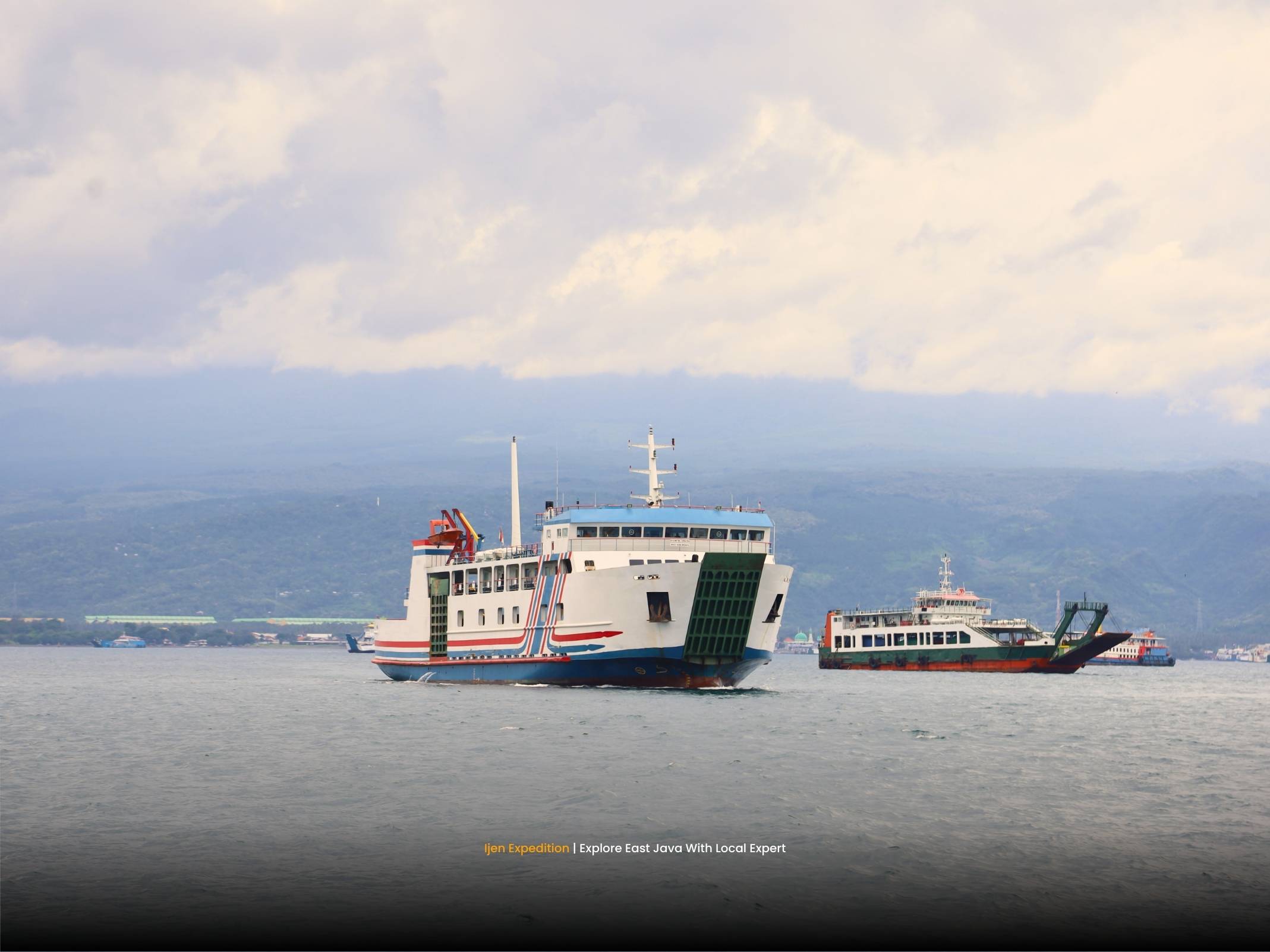 Ferry crossing from Bali to Java for the Ijen Crater Tour