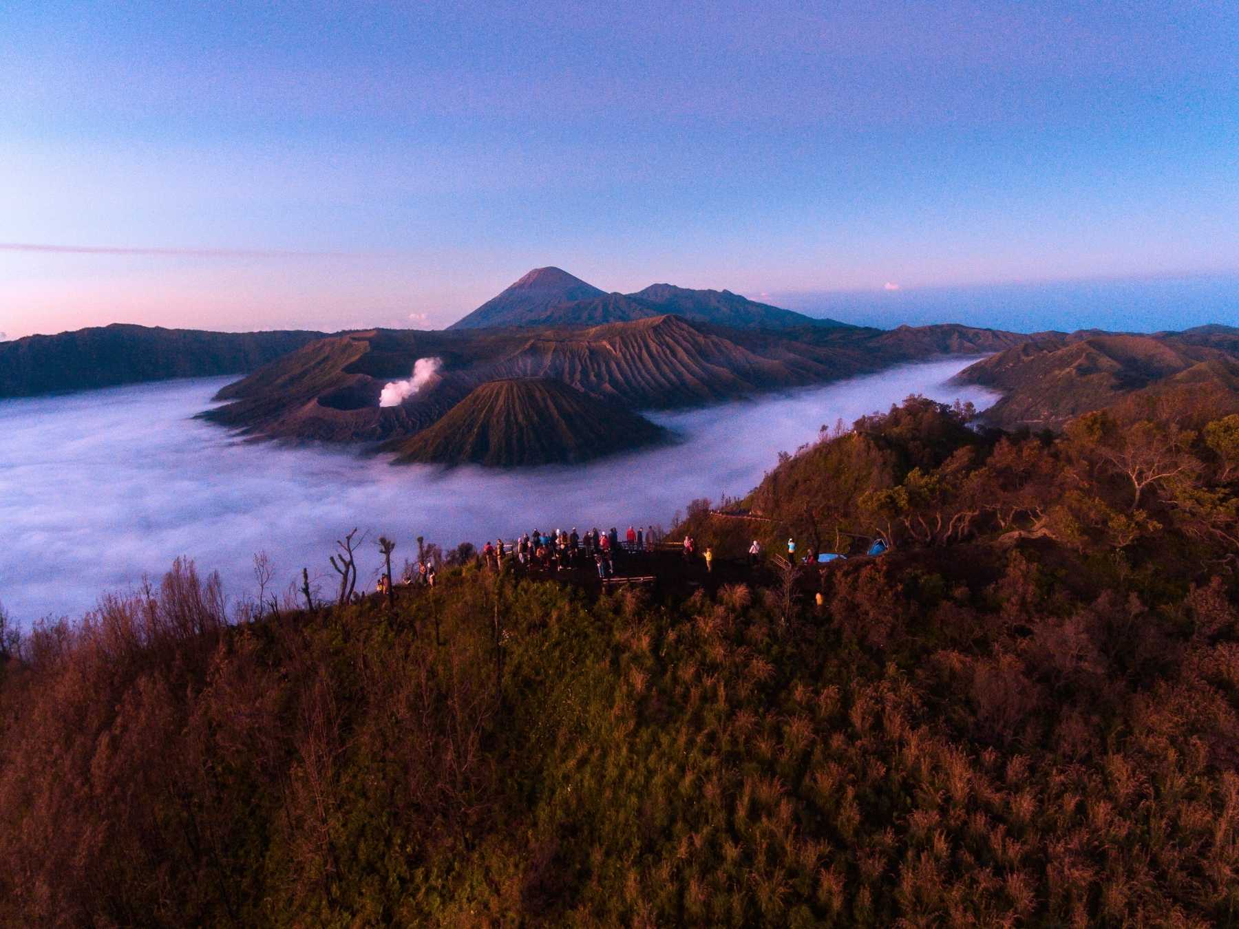 Sea of Sand landscape during Mount Bromo sunrise tour