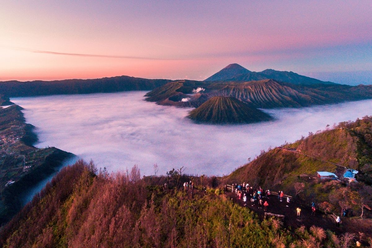 Mount Bromo sunrise view during Bromo Ijen tour from Surabaya