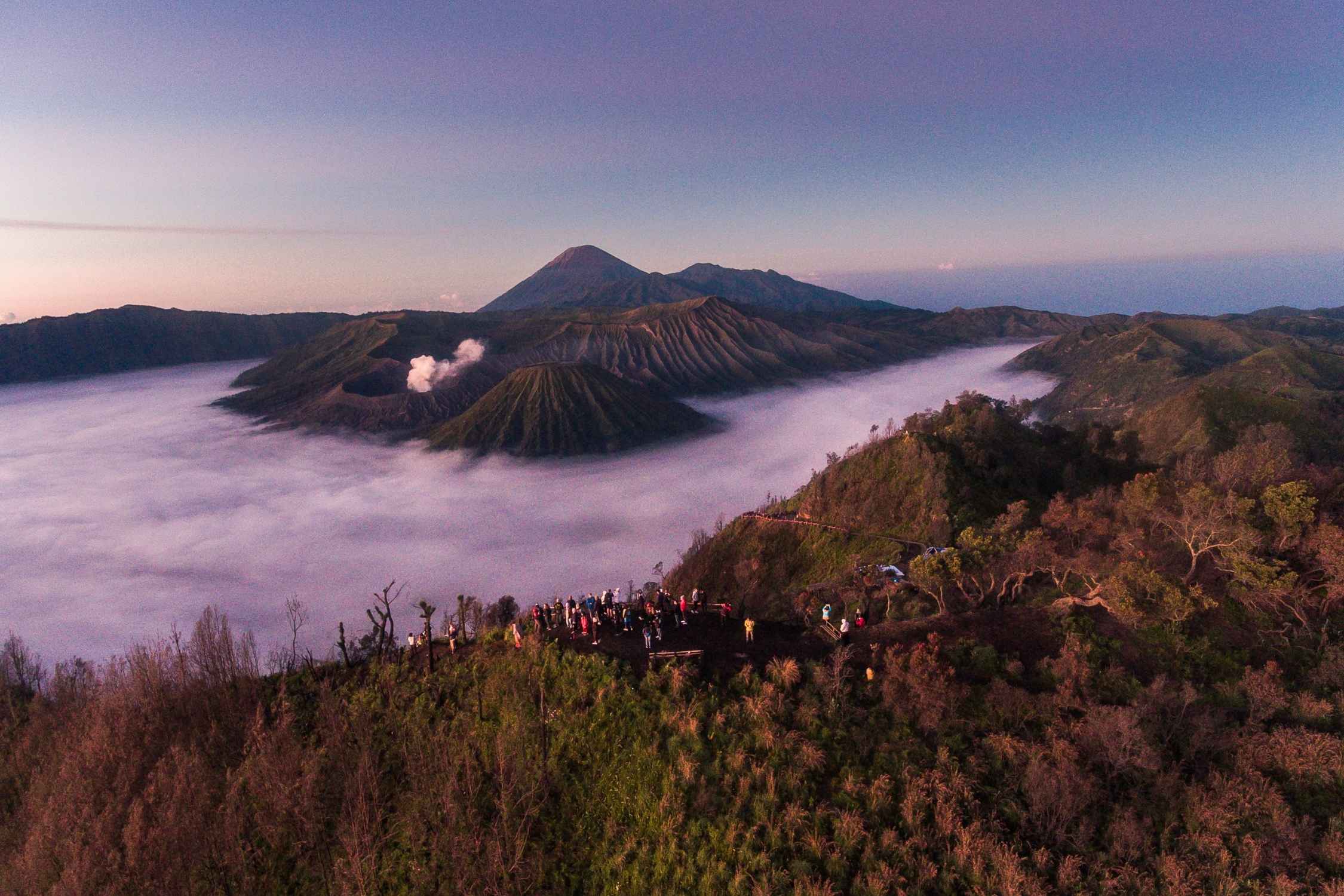 Sunrise viewpoint at Mount Bromo East Java
