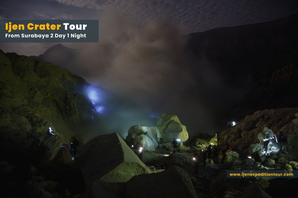 Ijen Crater blue fire tour from Surabaya East Java